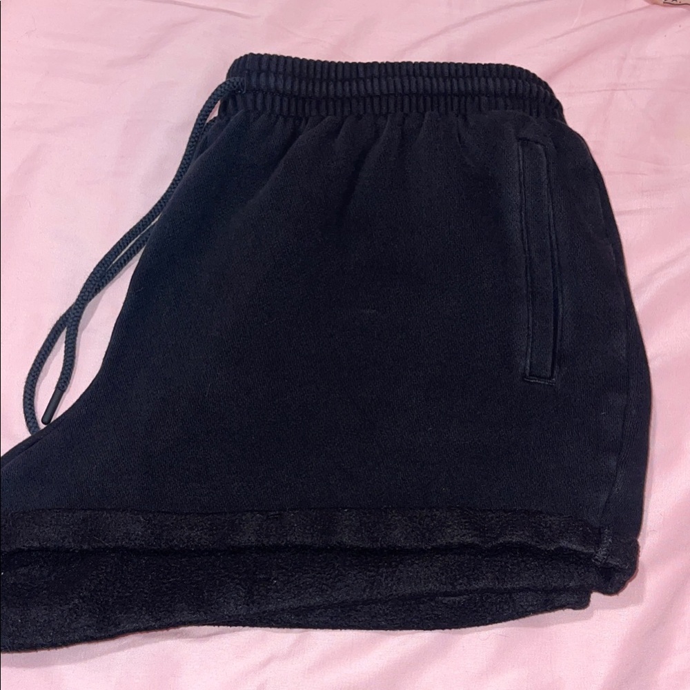 PINK Victoria's Secret Black Shorts with Pink Logo